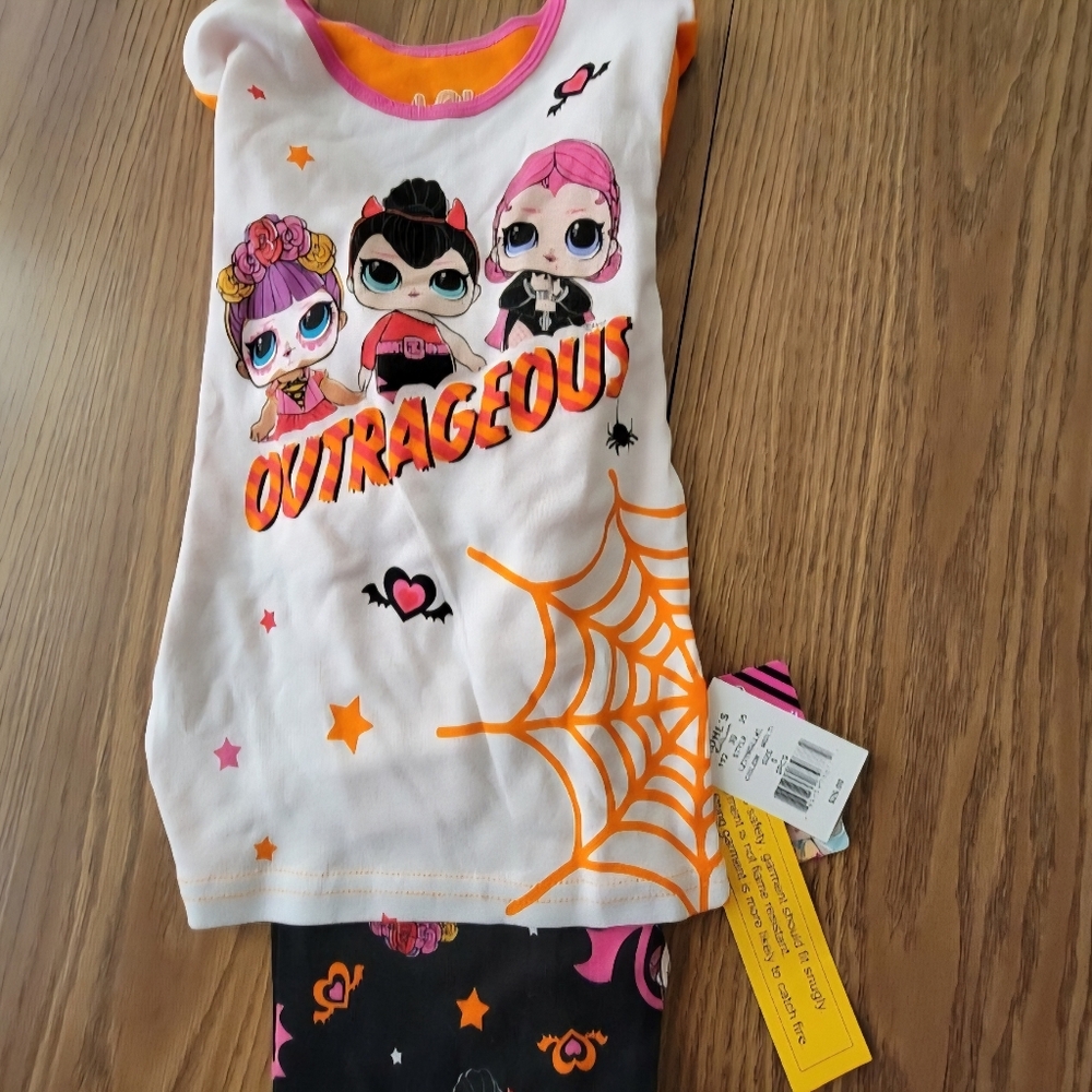 LOL Surprise Girls Hallowee Pajama Set Size 7/8